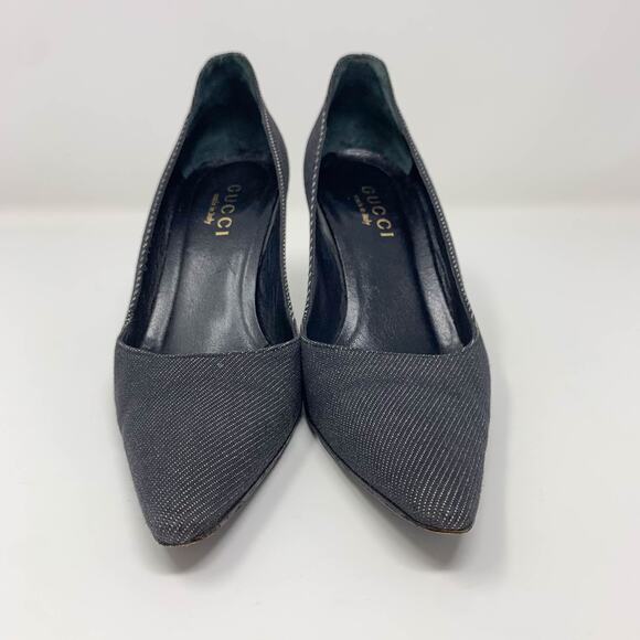 GUCCI Decollete Tessuto Stiletto heel D'Orsay pumps pointed toe whimsigoth - Picture 5 of 13